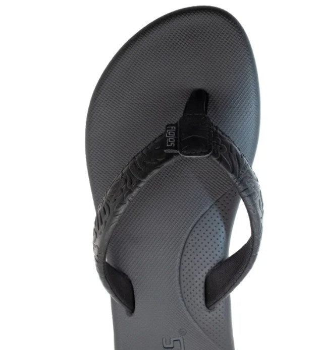 Flojos Women's Size 10 Flip Flops Sandals, Black Artisan, Grade A