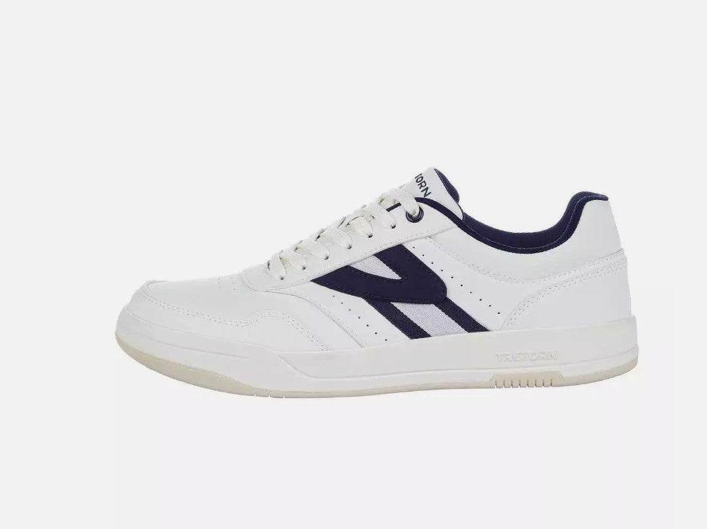 Tretorn Men's Size 10 Dennis Classic Sneakers, White / Navy, Customer Return