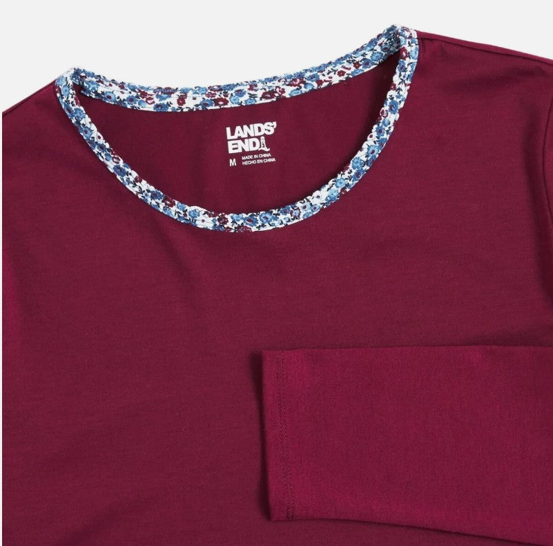 Lands' End Ladies Size Small (6-8), 2-piece Pajama Set, Red