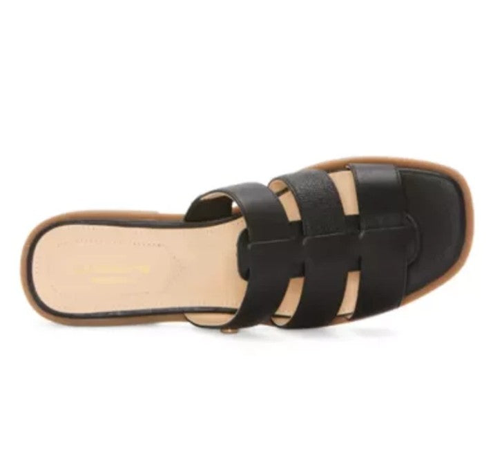 Liz Claiborne Women's Size 9, Meridian Flat Slip on Sandals, Black