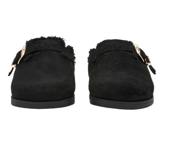 Dolce Vita Women's Size 7, Faux Suede Clogs Cozy Slides, Black