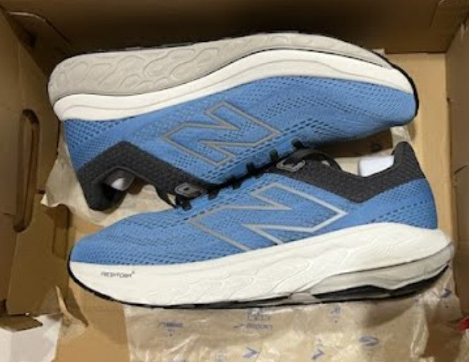 New Balance Men's Size 9, Fresh Foam X 860v14 Running Shoes, Blue Black