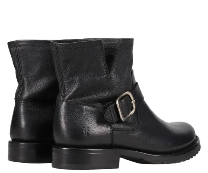 Frye Ladies' Size 7 Leather Bootie Pull On Boots, Black, New in Box