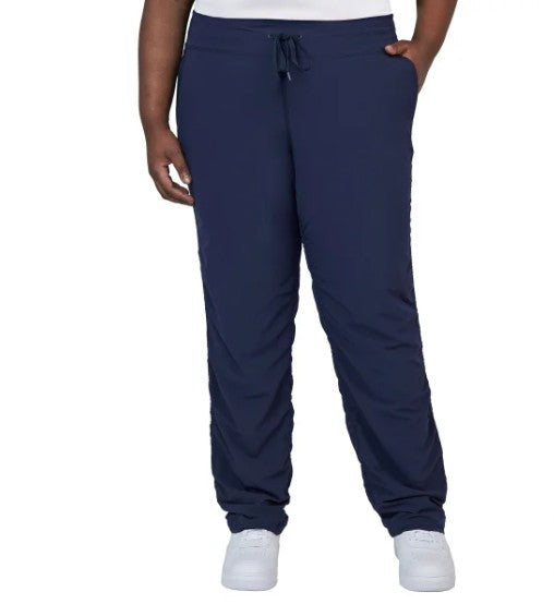 Kirkland Signature Women's Size Medium (8) Woven Active Pants, Blue