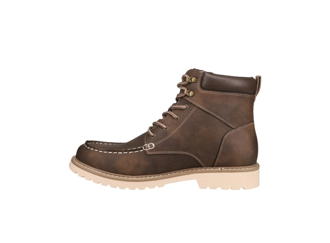 Izod Men's Size 10, Miles Memory Foam Lace Up Boots, Brown, Grade A