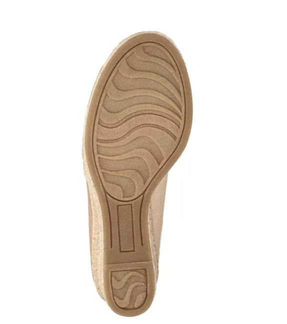 Easy Street Women Size 8.5 W, Jasper Wedge Espadrille Sandals, Natural Thai Silk
