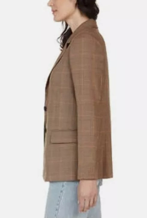 Matty M Ladies' Size Small (4-6) Classic Blazer, Tobacco Brown