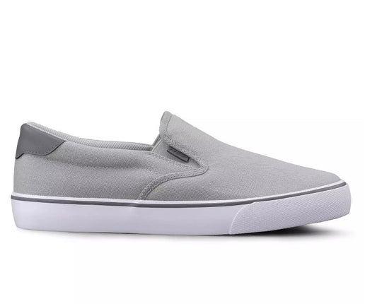 Lugz Men's Size 8.5 Wide, Clipper Slip-On Canvas Sneakers Shoes, Gray - White