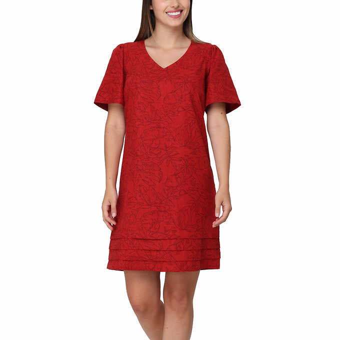 Nicole Miller Ladies' Size Small Linen Blend Dress, Red