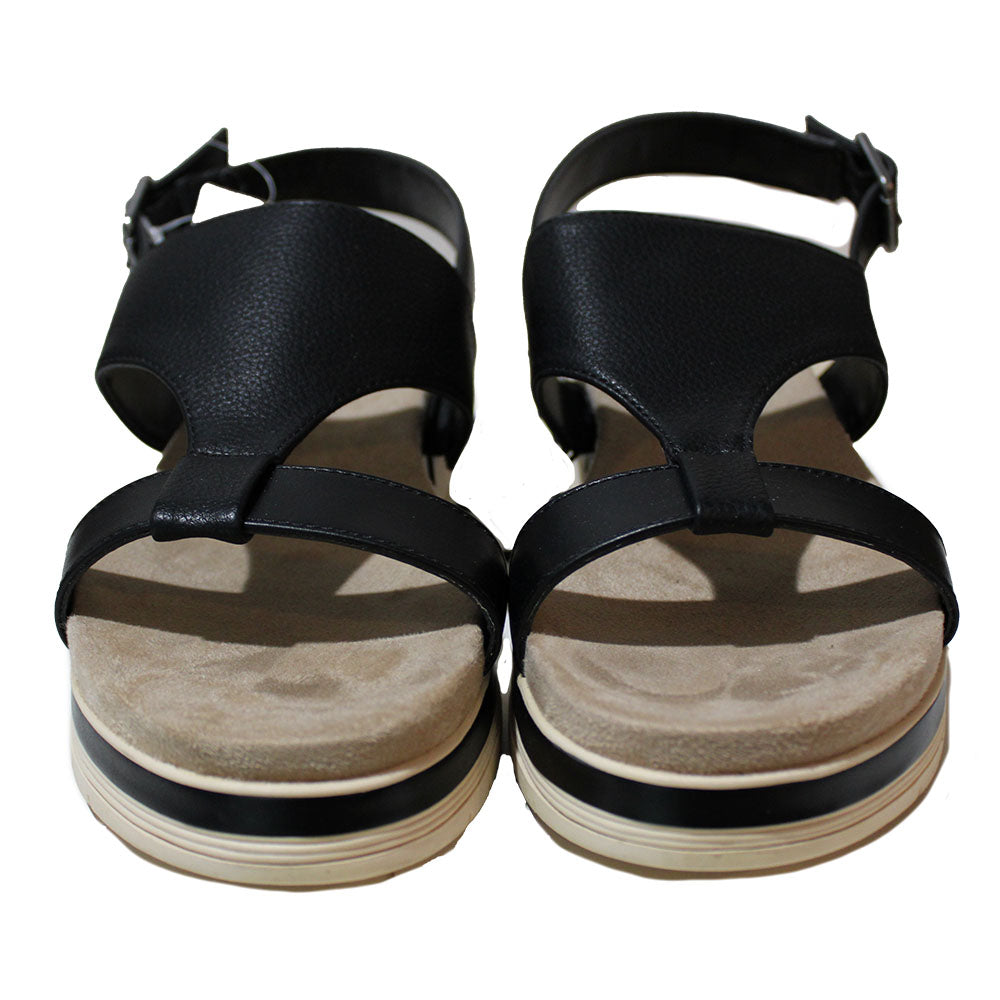 St. John's Bay Women's Size 7.5, Stanvick Slingback Flat Sandals, Black, Grade A
