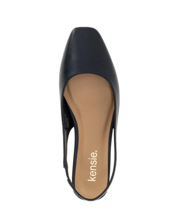 Kensie Women's Size 7, Felice Dress Shoes Slingback Flats , Black