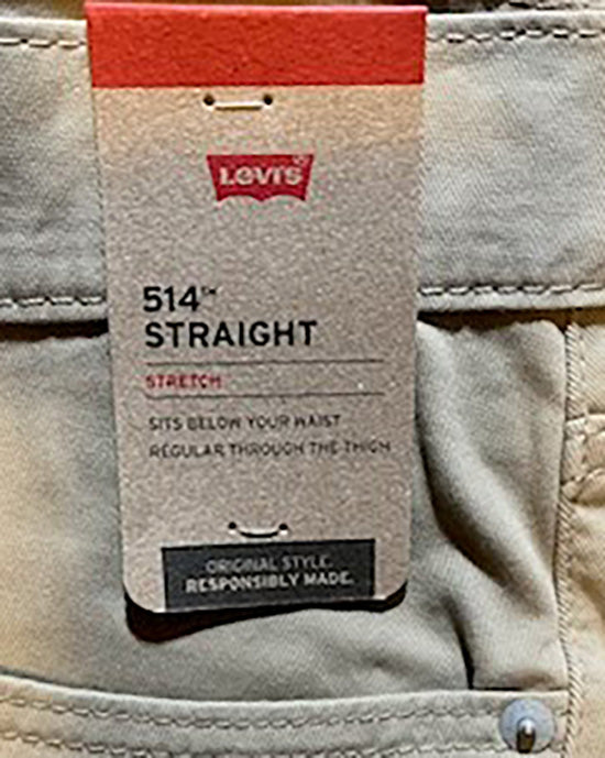 Levi’s 514 Straight Fit Jeans Men's Size 36 x 32, Tan