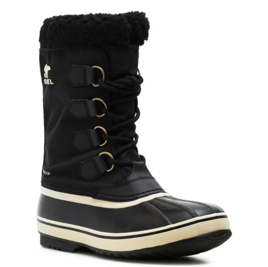 SOREL Men's Size 13, 1964 Pac Nylon Waterproof Boots, Black/Ancient Fossil