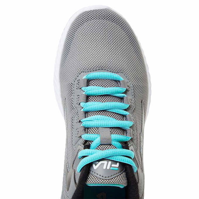 Fila Trazoros Ladies' Size 8.5 Lace-up Athletic Shoes, Gray-Teal