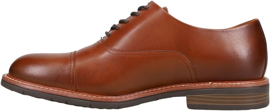 Kenneth Cole Reaction Men's Size 8 Cognac Leather Oxford Dress Shoe, Cognac, New in Box