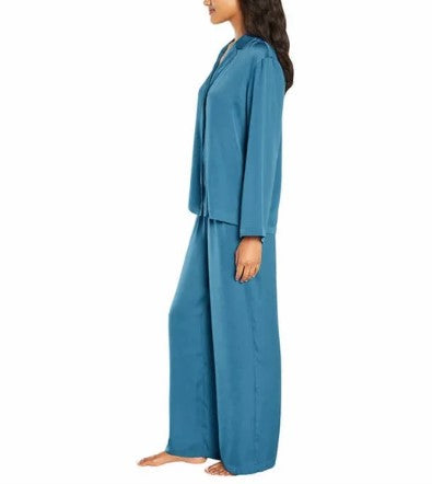 Banana Republic Ladies' Size Small (2-4) 2-piece Satin Pajama Set, Blue