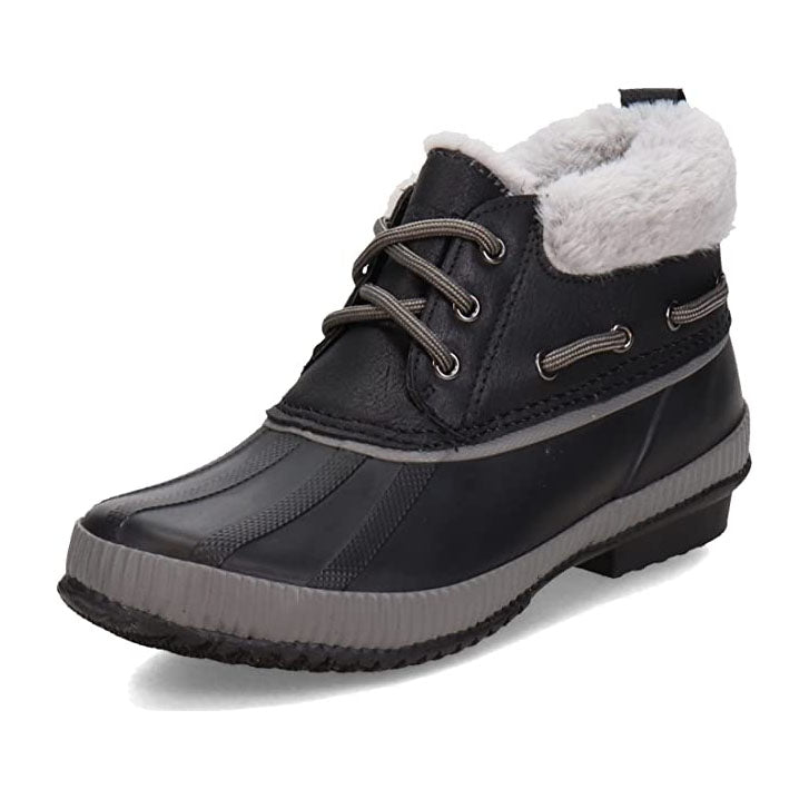 Jsport Mary Women's Size 9, Waterproof Faux Fur Duck Boot, Black, Customer Return