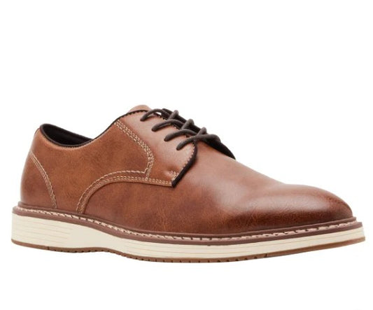 Steve Madden Men's Size 10, P-Jansen Lace-Up Oxford Shoes, Cognac Brown