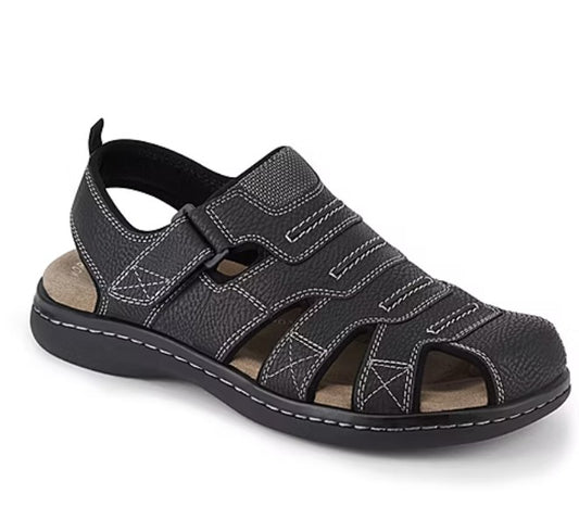 Dockers Men's Size 9 W, Searose Strap Fisherman Sandals, Black