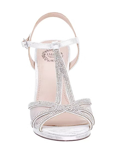 I. Miller Women's Size 9 M, Ramona Heeled Sandals Special Occasion, Silver