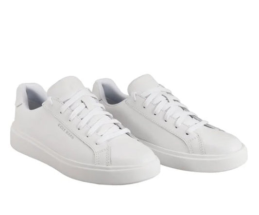 Cole Haan Women's Size 7, Leather Grand Crosscourt Sneakers, White, Grade A