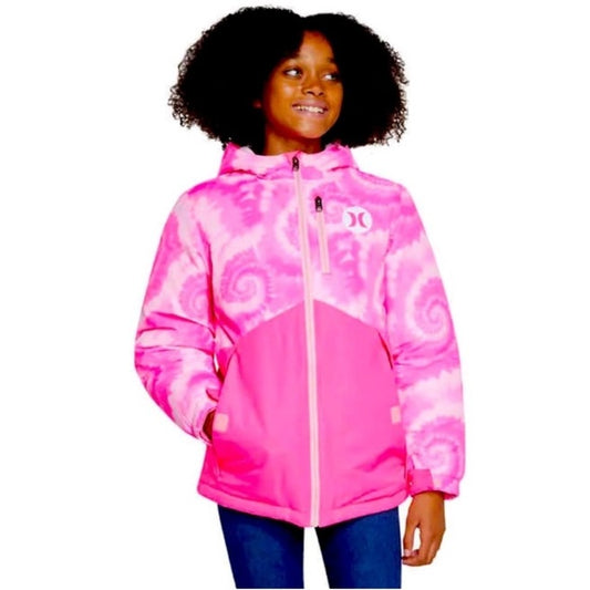 Hurley Youth Girls Size XS (5/6) Hooded Snow Jacket, Pink, NWOT