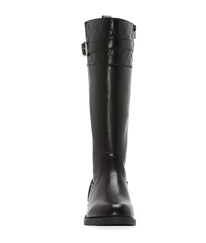 St. John's Bay Women's Size 6 Wide, Winterwood Riding Boots, Black Faux Leather