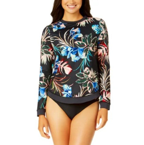 Hurley Ladies' Size XL (14) Long Sleeve Sun Protection Shirt UPF 50+, Black