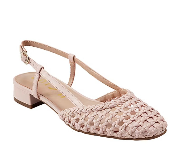 Unisa Saylan Women's Size 10, Slingback Flat Heel Pumps, Lt. Pink, New (NO BOX)