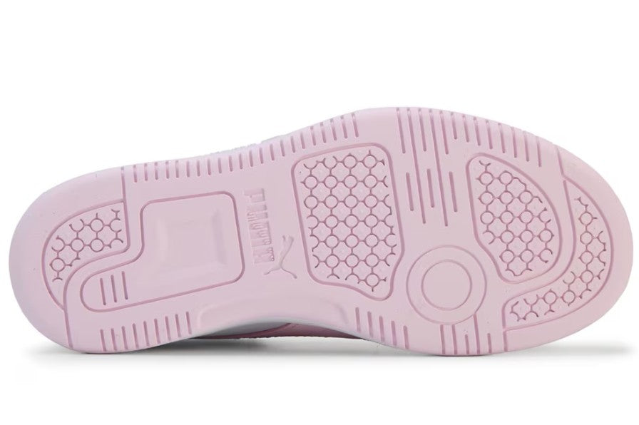 Puma Kids' Size 3, Rebound Layup High Top Sneakers Shoes, Gray - Pink (NO BOX)