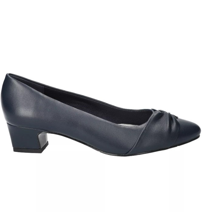 Easy Street Lyanna Women's Size 8 WW, Block Heel Pumps, Navy