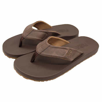 Flojos Men's Size 12, Flip Flop Sandals, Brown