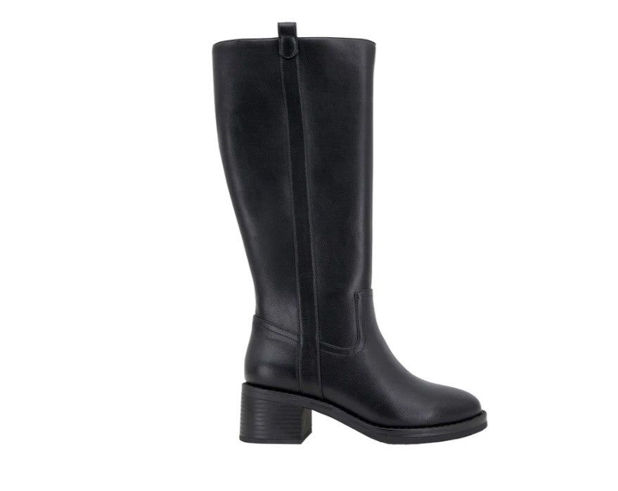 Kensie Women's Size 9, Naya Zipper Low Block Heel Tall Boots, Black