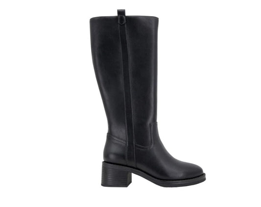 Kensie Women's Size 9, Naya Zipper Low Block Heel Tall Boots, Black