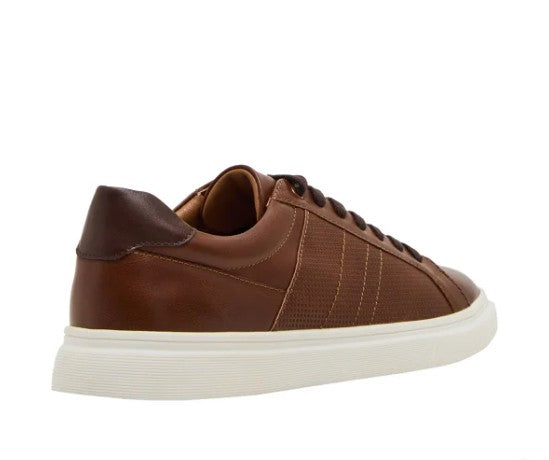Steve Madden Men's Size 9.5, P-Spruce Lace-Up Sneakers Shoes, Cognac Brown