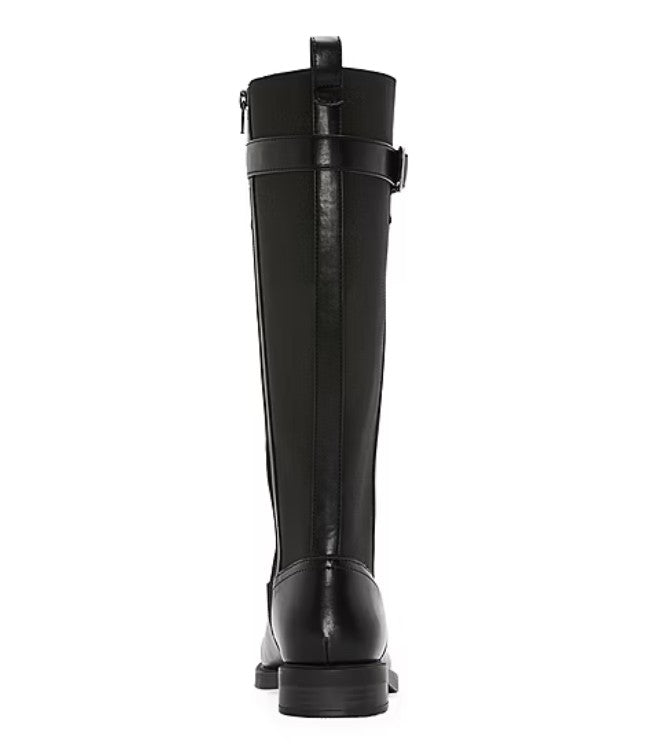 St. John's Bay Women's Size 6 Wide, Winterwood Riding Boots, Black Faux Leather