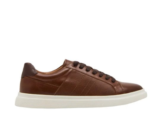 Steve Madden Men's Size 9.5, P-Spruce Lace-Up Sneakers Shoes, Cognac Brown