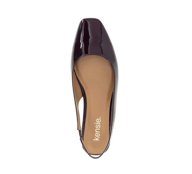 Kensie Women's Size 7, Felice Dress Shoes Slingback Flats , Red (Burgundy)