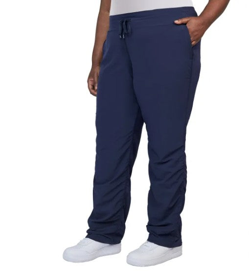 Kirkland Signature Women's Size Medium (8) Woven Active Pants, Blue