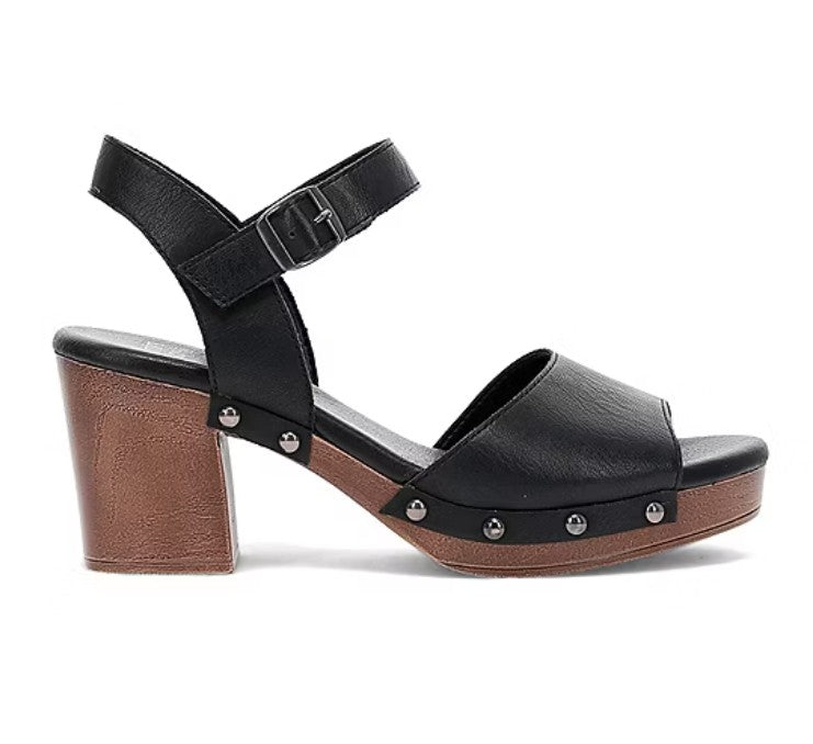 Frye and Co. Women's Size 8.5 M, Girard High Block Heeled Sandals, Black