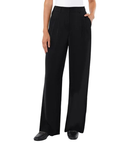 Matty M Ladies' Size Medium (8-10) Wide Leg Essential Trouser, Black