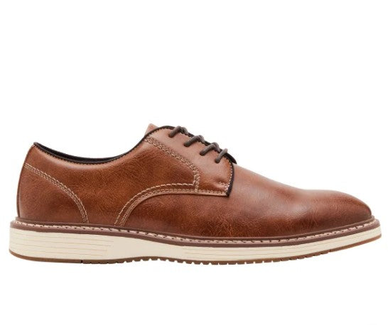 Steve Madden Men's Size 10, P-Jansen Lace-Up Oxford Shoes, Cognac Brown