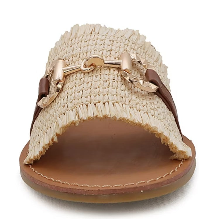 Yoki Women's Size 6.5, Karmen-20 Flat Sandals, Beige