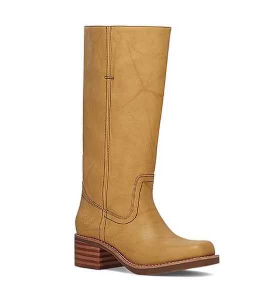 Frye and Co. Miranda 14 Ladies' Size 7.5, Tall Vegan Leather Boots, Banana