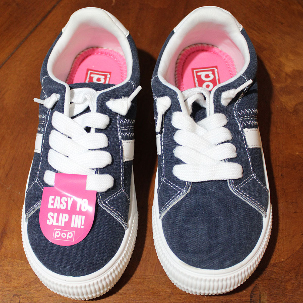 Pop Women's Size 6 M, Argus Slip-on Canvas Sneakers, Navy