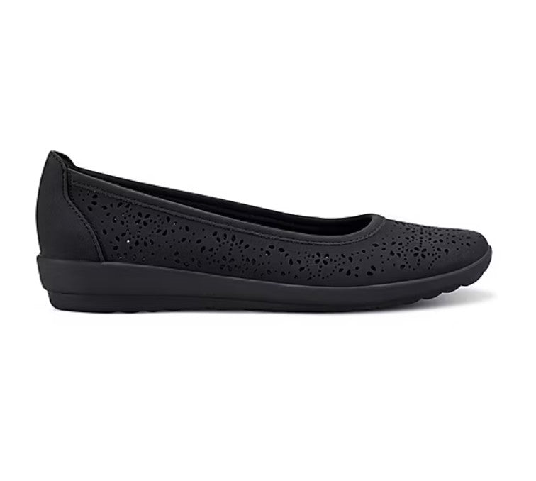 Easy Spirit Alessia Womens Size 8.5 WW, Slip-On Ballet Flats Shoes, Black