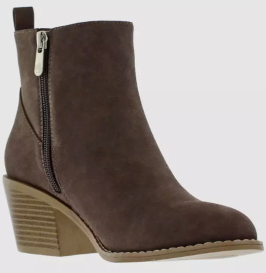 Draper James Elle Ladies' Size 8 Ankle Bootie Boots, Brown, New in Box