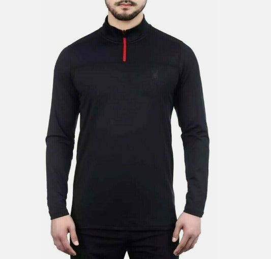 Spyder Active Men’s Size 3XL Performance Qtr Zip Top, Black