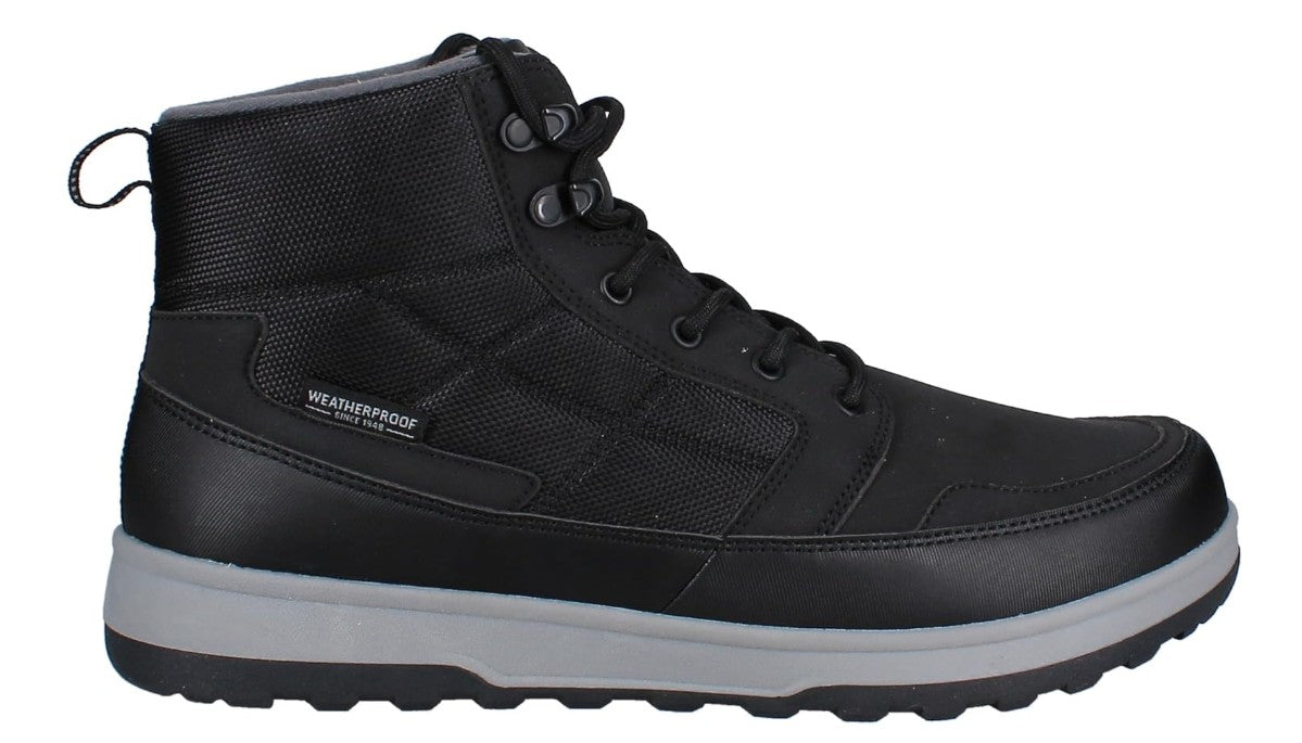 Weatherproof Men's Jenkins Size 9, Lace-Up Sneaker Ankle Boots, Black