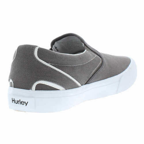 Hurley Men's Size 12 Canvas Slip-on Shoe, Gray, Customer Return